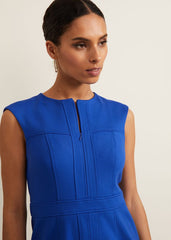 Karmie Ponte Fitted Pencil Dress Petite Blue