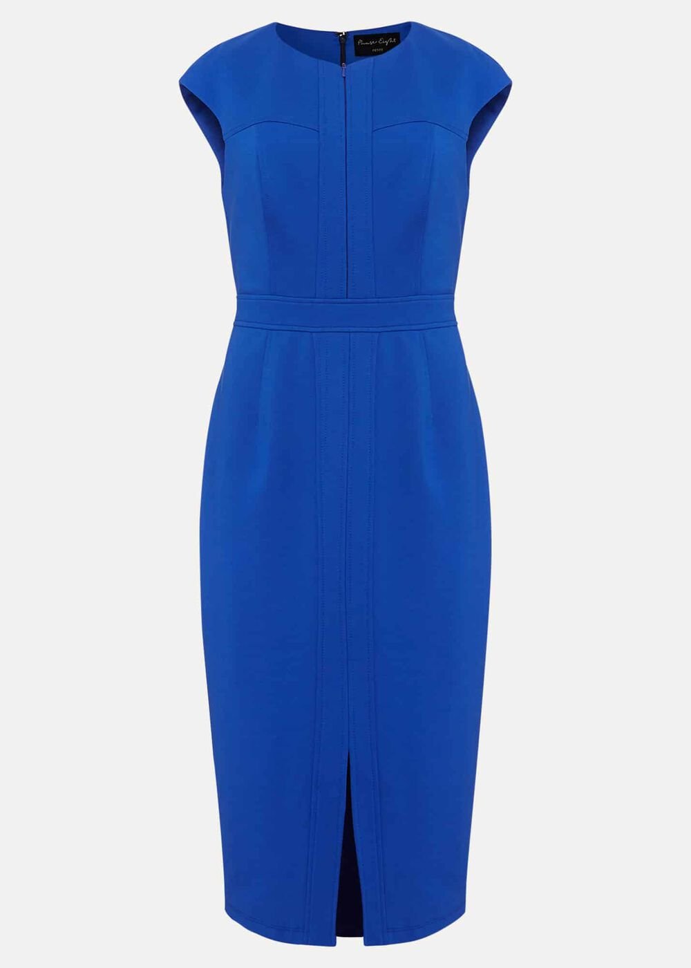 Karmie Ponte Fitted Pencil Dress Petite Blue