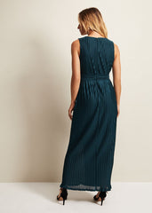 Suhanna Pleated Maxi Dress Green