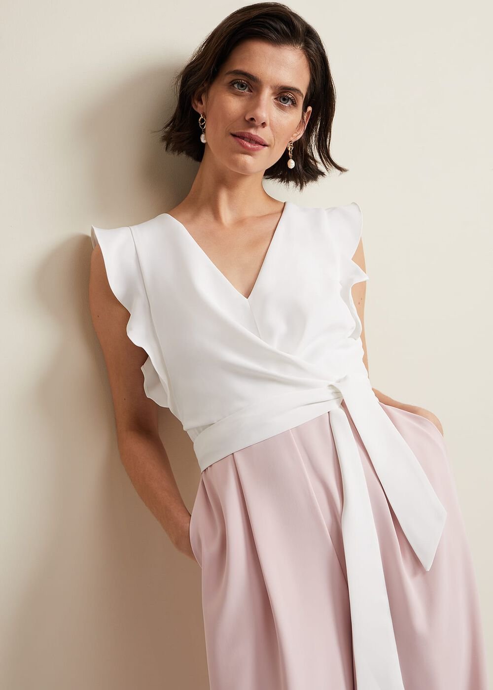 Ayla Ruffle Jumpsuit Pink