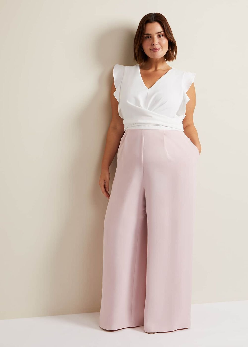 Ayla Ruffle Jumpsuit Pink