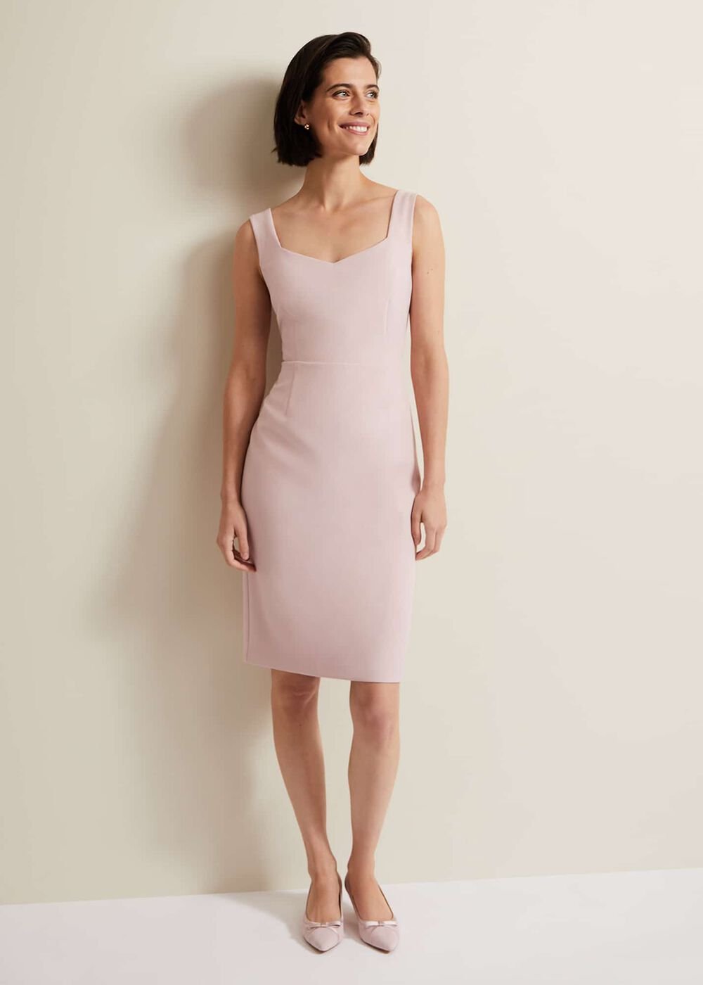 Daisy Lace Midi Dress Pale Pink