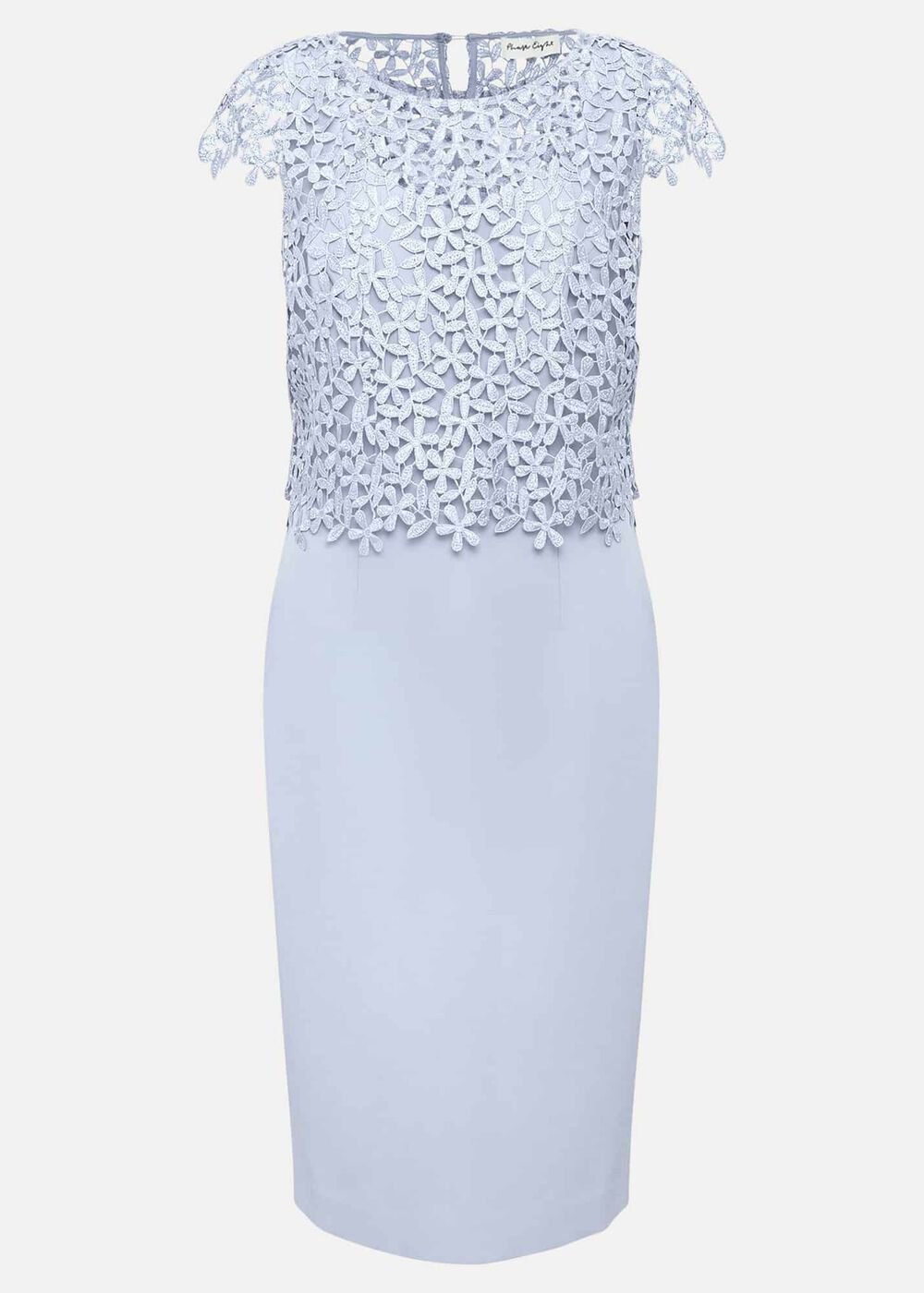 Daisy Lace Double Layer Dress Pale Blue