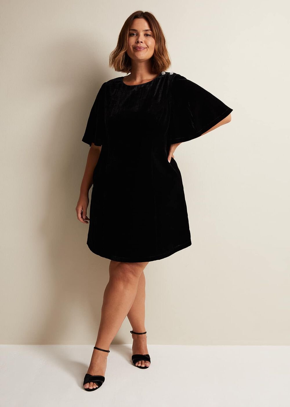 Charlie Velvet Dress Black