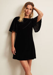 Charlie Velvet Dress Black