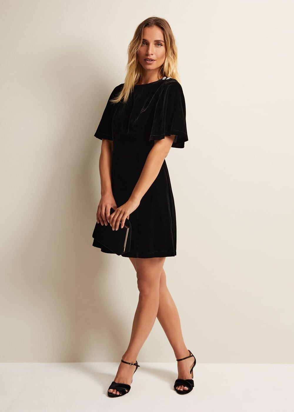 Charlie Velvet Dress Black