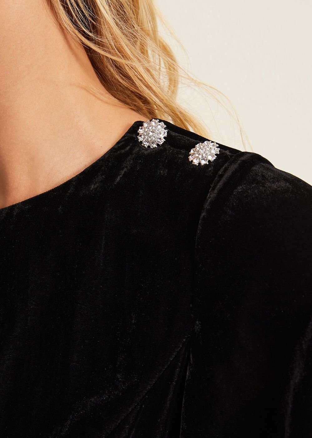 Charlie Velvet Dress Black
