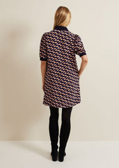 Candice Geo Printed Dress Navy