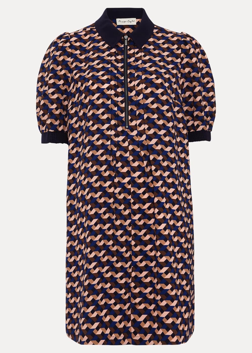 Candice Geo Printed Dress Navy