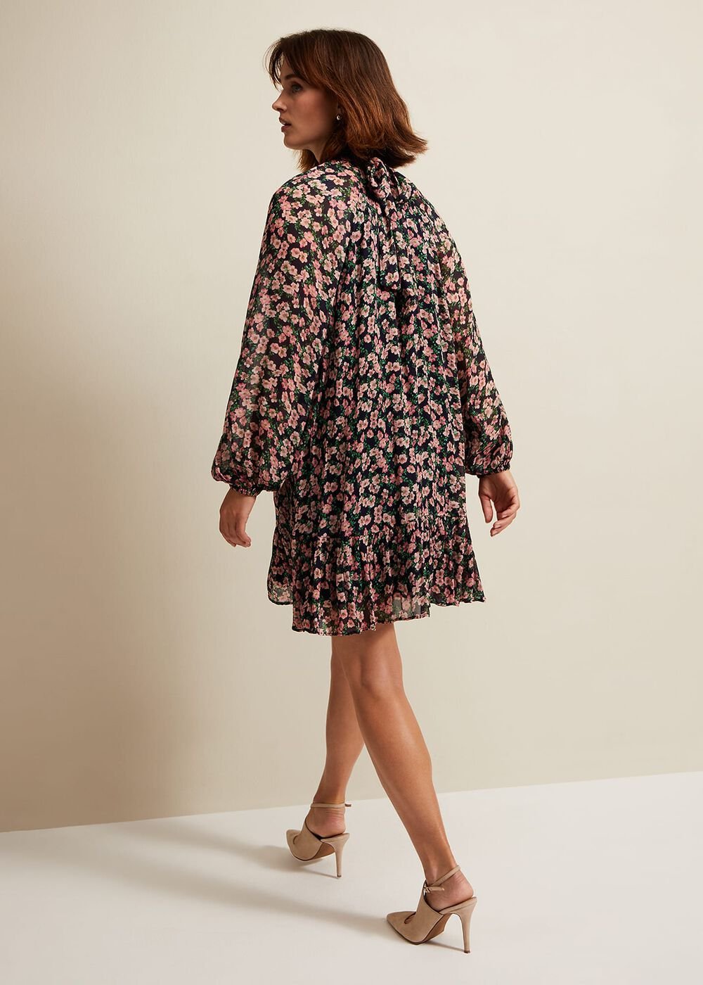 Betty Floral Print Swing Dress Multi-Coloured