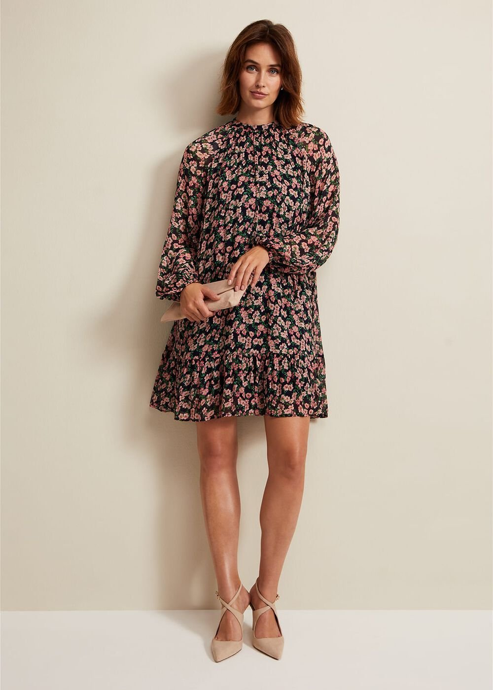 Betty Floral Print Swing Dress Multi-Coloured