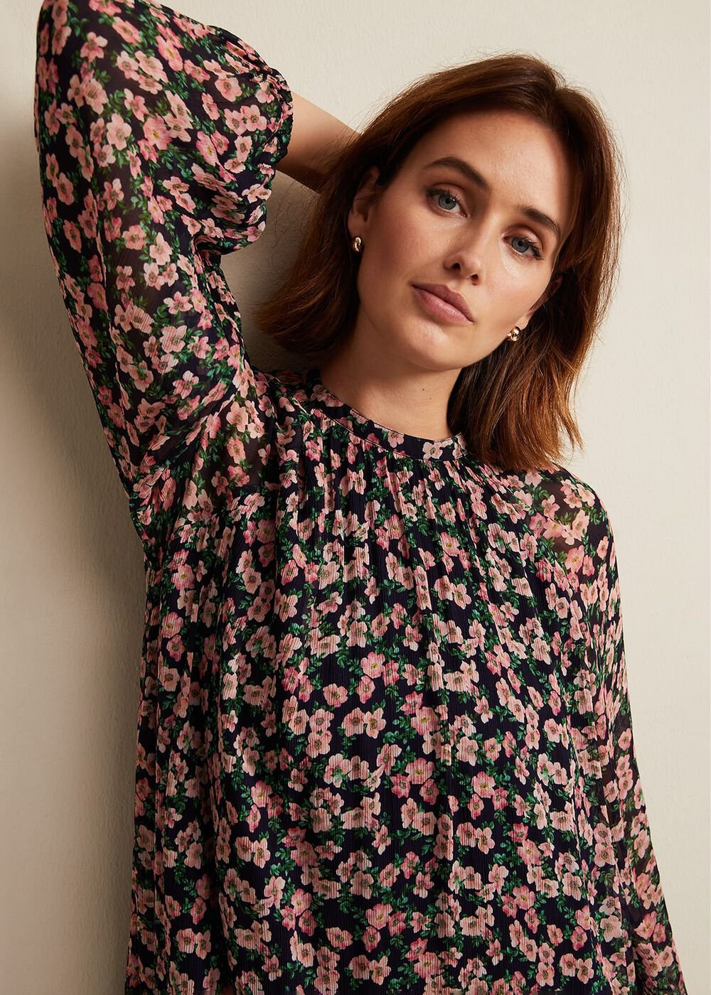 Betty Floral Print Swing Dress Multi-Coloured