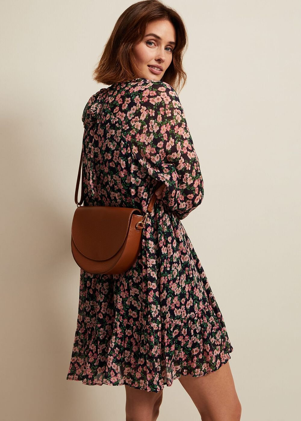 Betty Floral Print Swing Dress Multi-Coloured