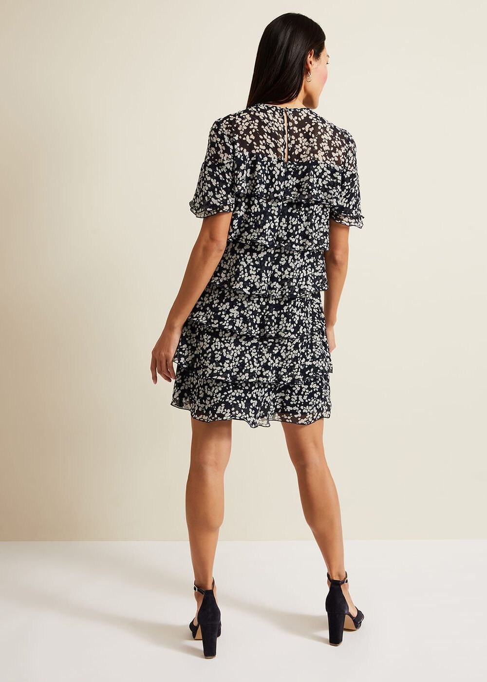 Maeve Floral Tiered Shift Dress Multi-Coloured