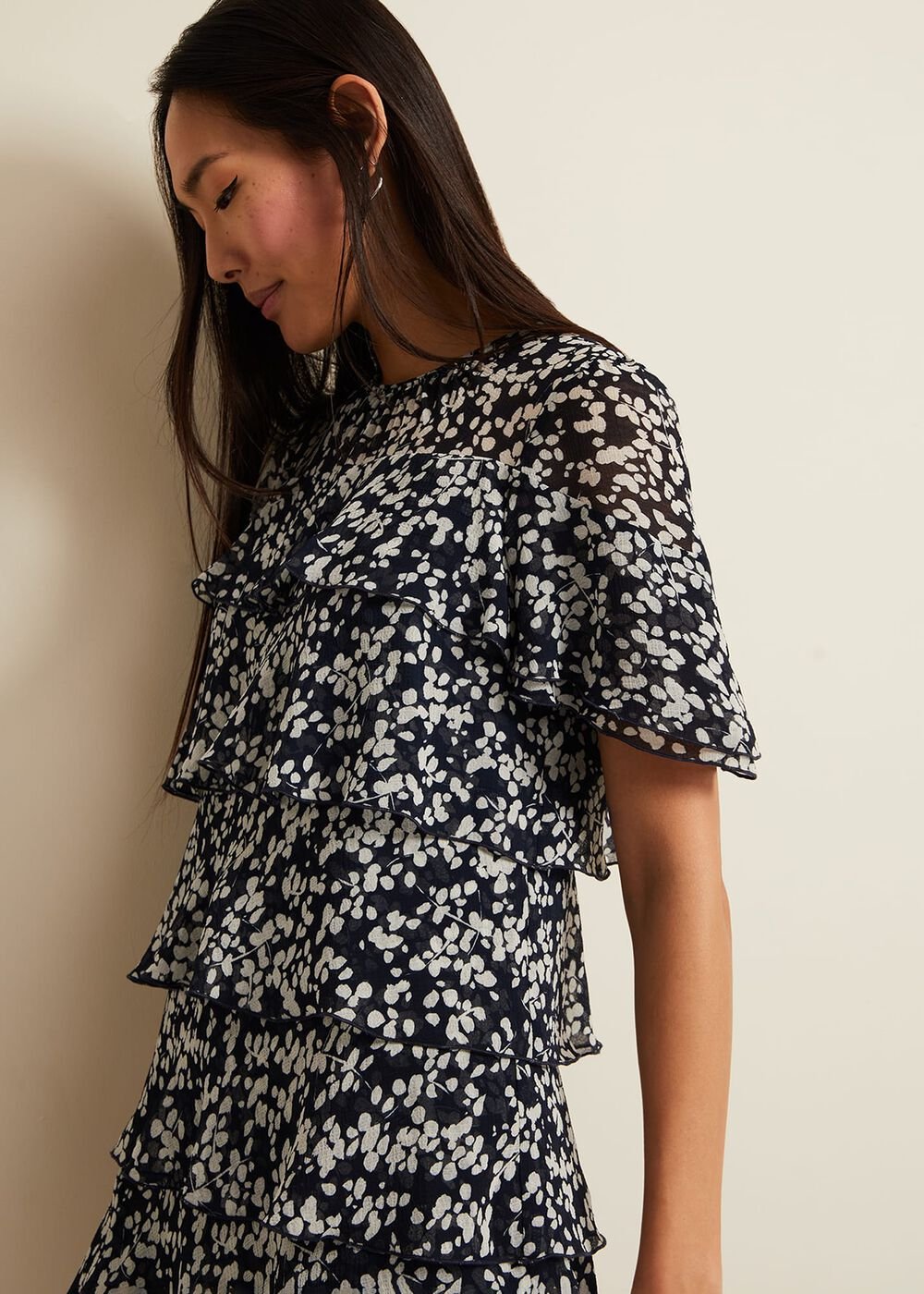 Maeve Floral Tiered Shift Dress Multi-Coloured