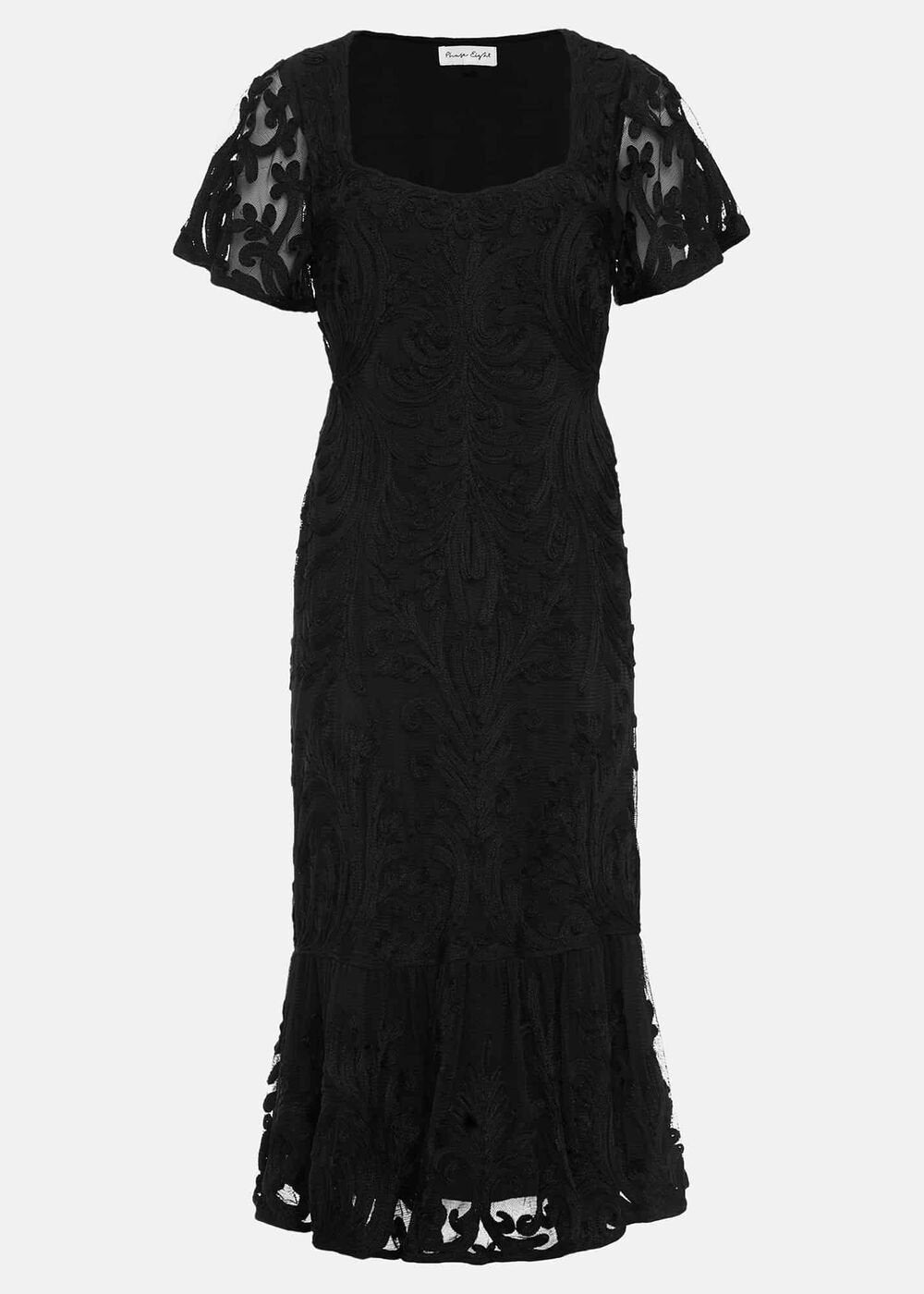 Matilda Tapework Midi Dress Navy