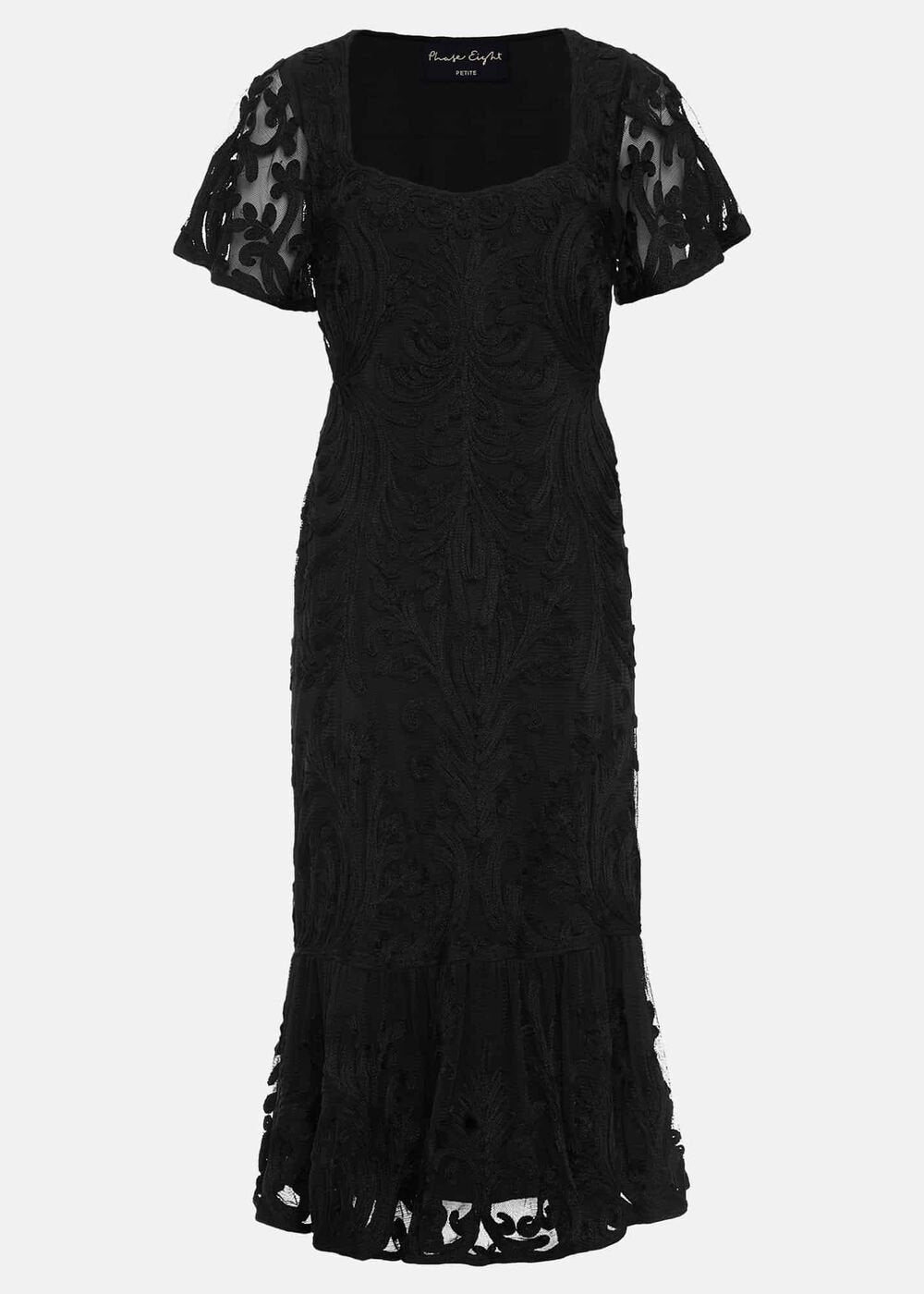 Petite Matilda Tapework Midi Dress Navy