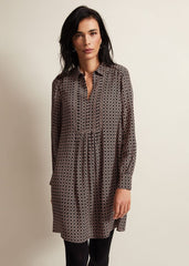 Fran Geo Swing Dress Black/Multi