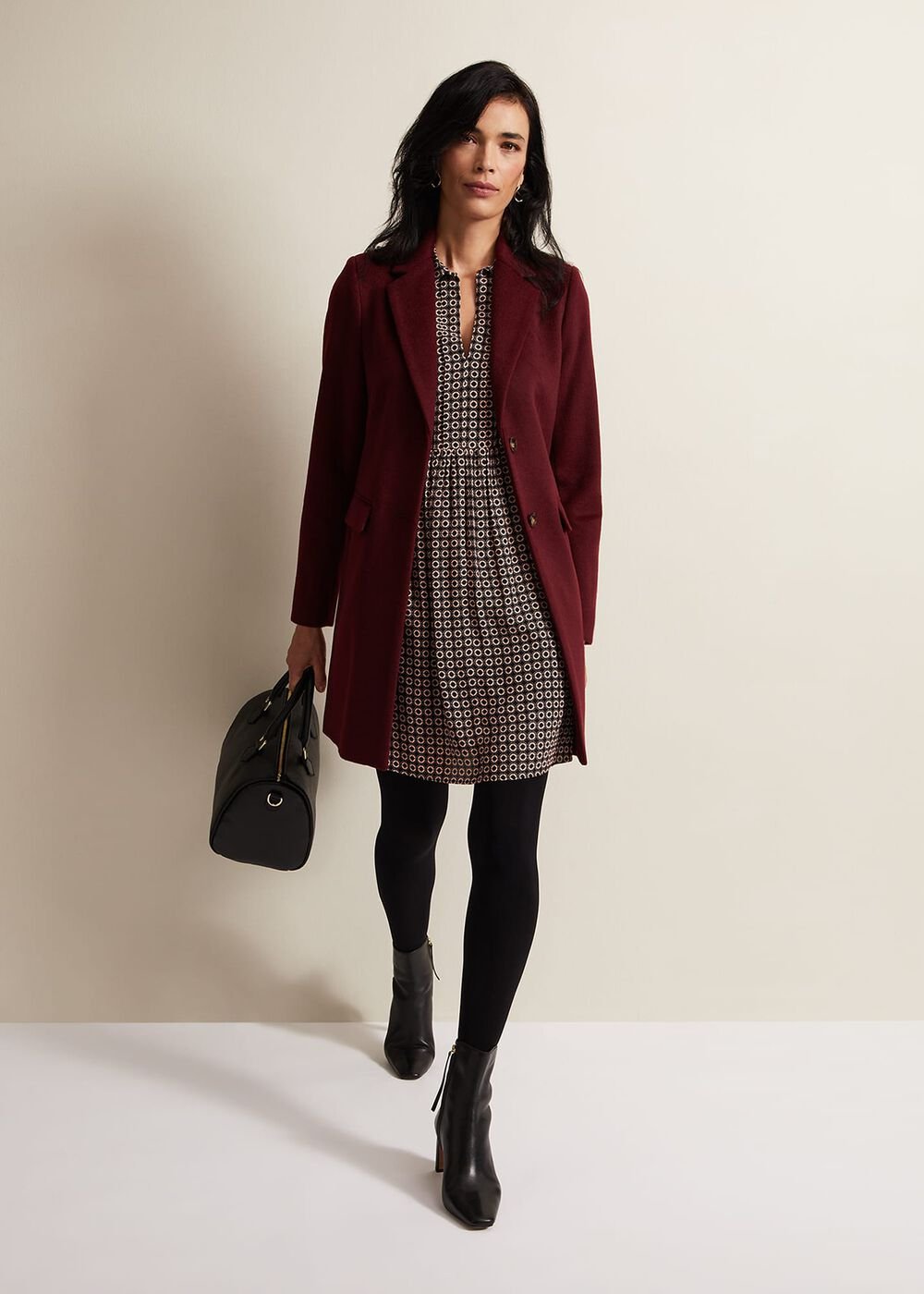 Fran Geo Swing Dress Black/Multi