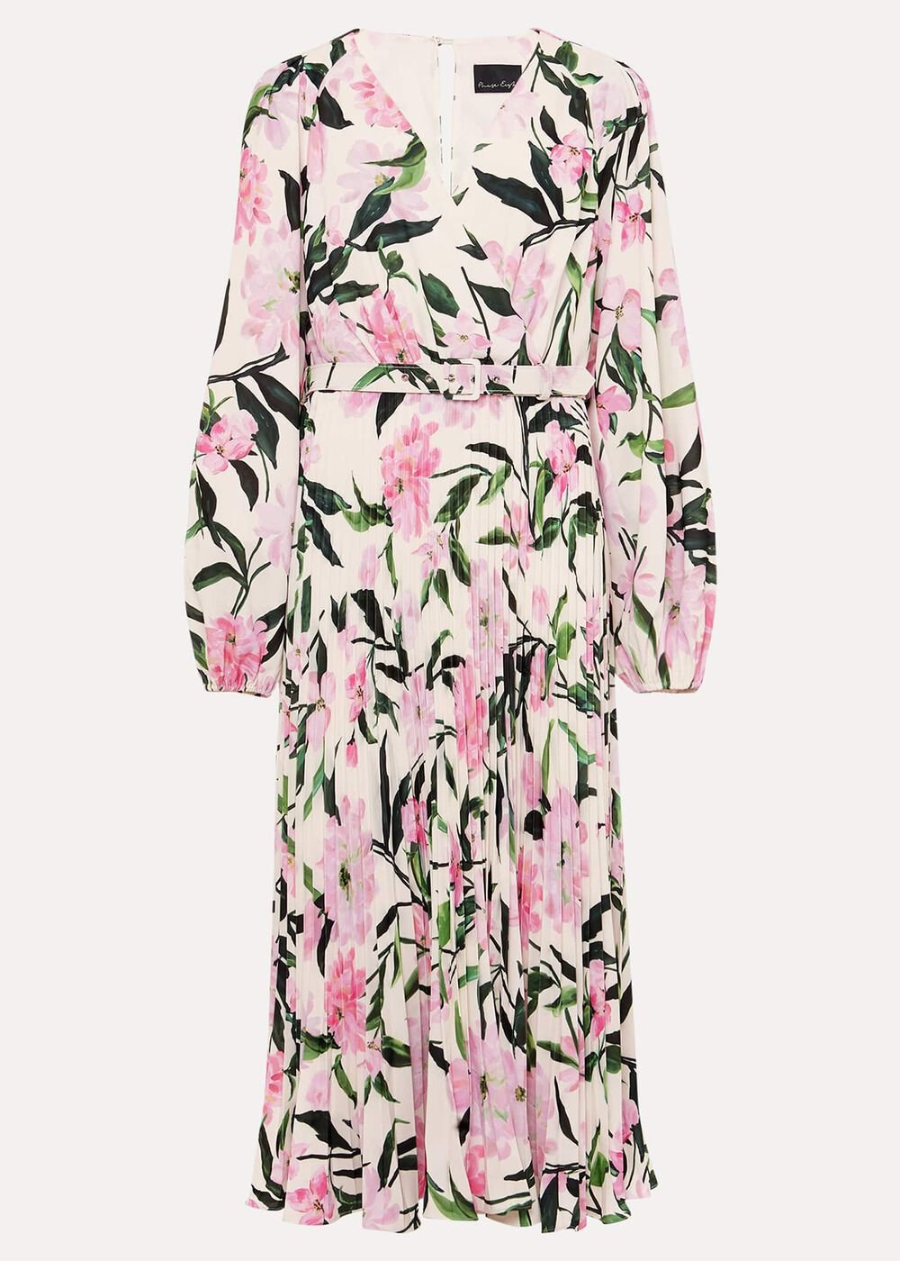 Penny Floral Pleat Midi Dress Multi-Coloured