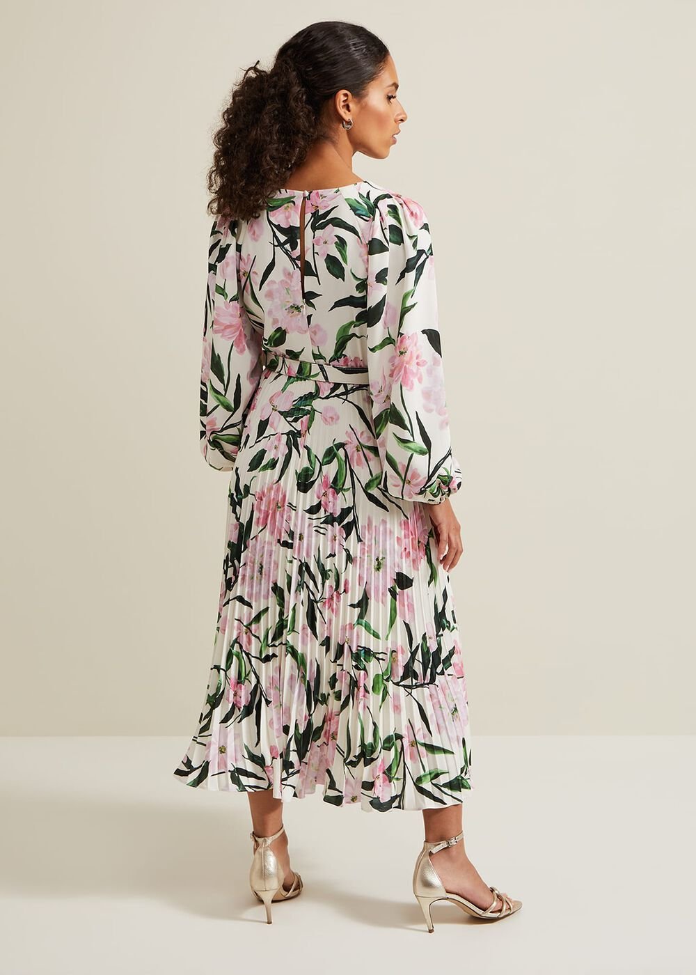 Petite Penny Floral Midi Dress Multi-Coloured