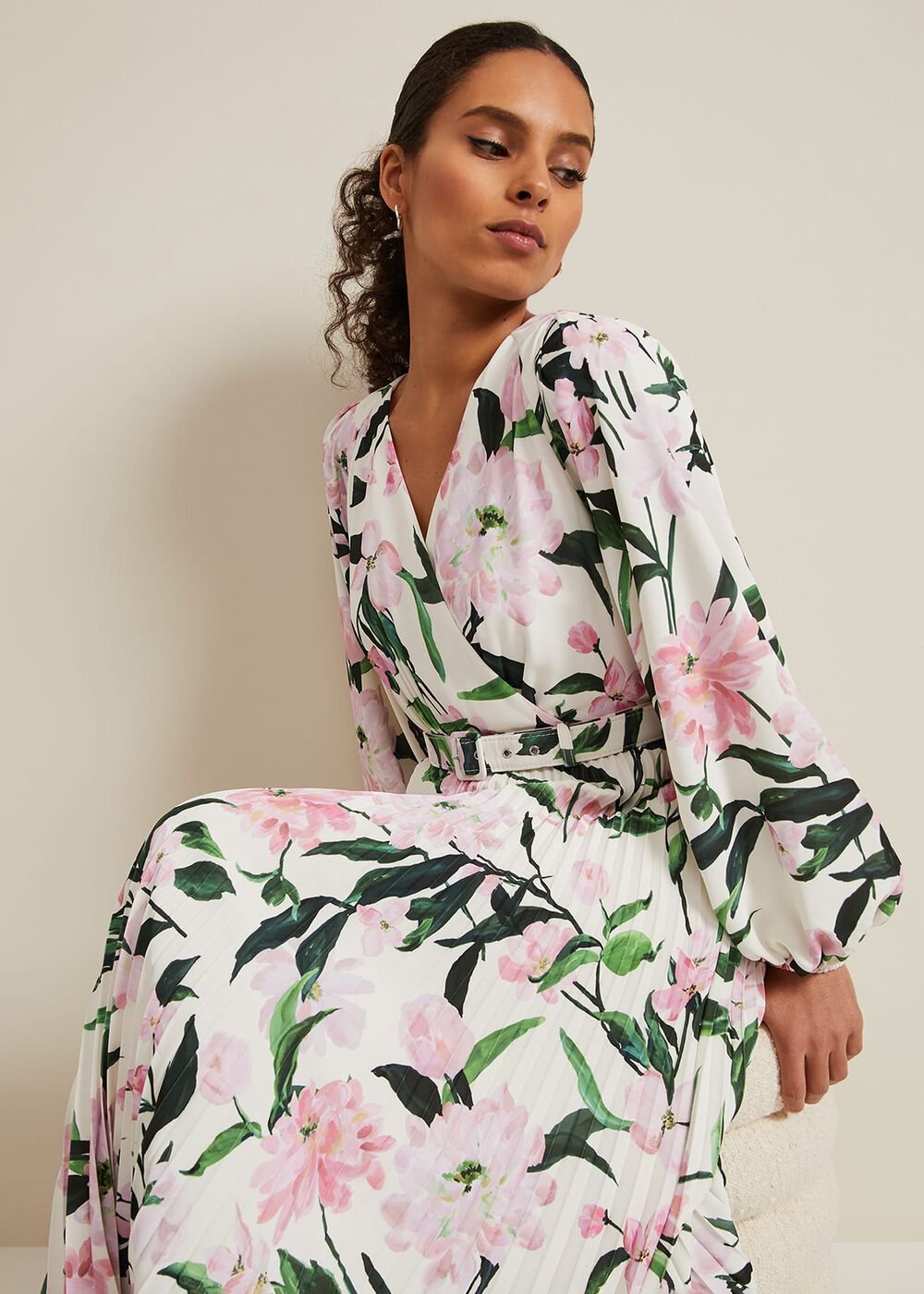Petite Penny Floral Midi Dress Multi-Coloured