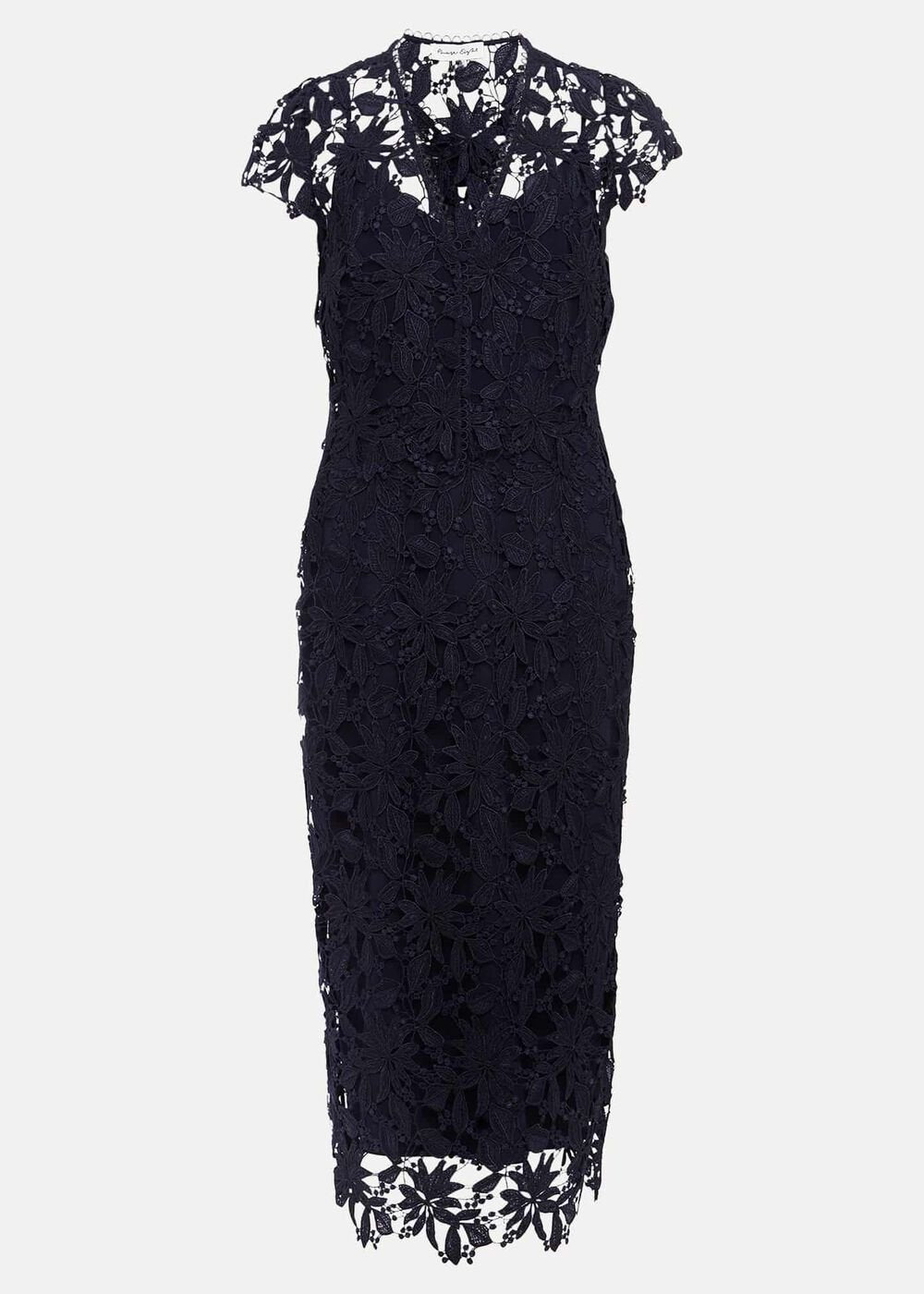 Meghan Lace Double Layer Dress Navy