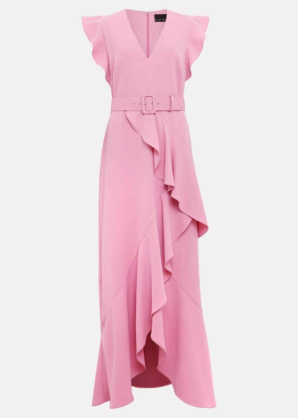 Phoebe Frill Maxi Dress Pink