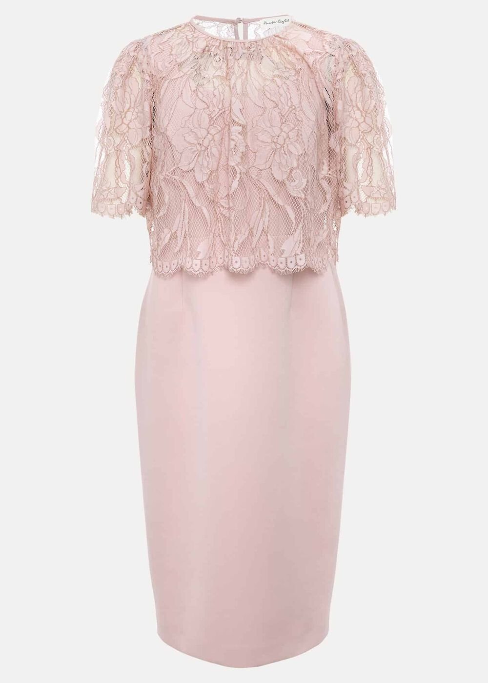 Lynette Lace Double Layer Dress Pale Pink