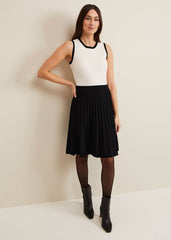 Libby Textured Knit Dress Black/Ivory
