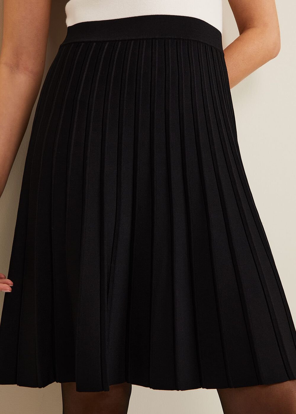 Libby Textured Knit Dress Black/Ivory