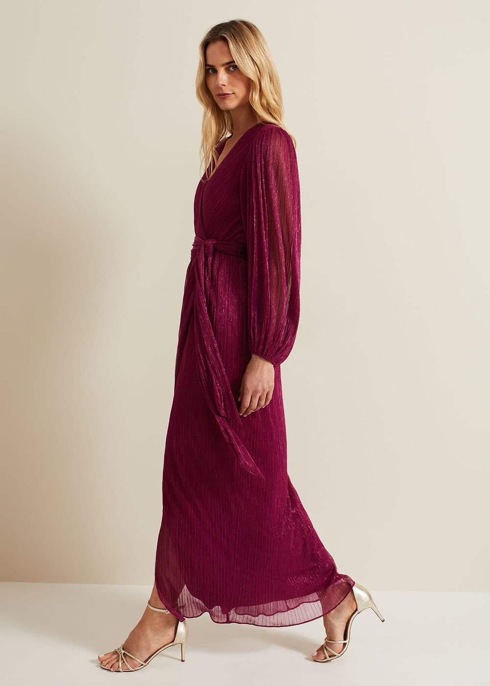 Brielle Wrap Maxi Dress Pink