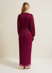 Brielle Wrap Maxi Dress Pink