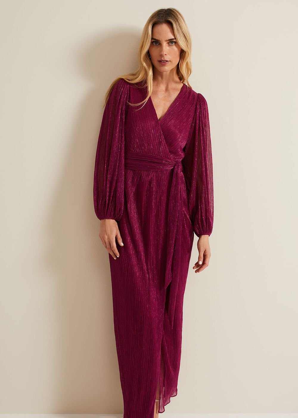 Brielle Wrap Maxi Dress Pink