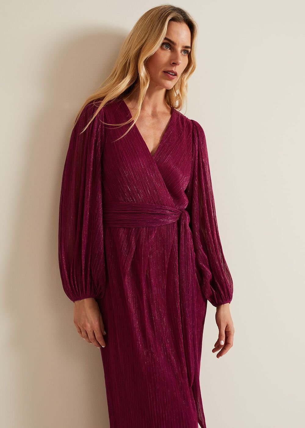Brielle Wrap Maxi Dress Pink