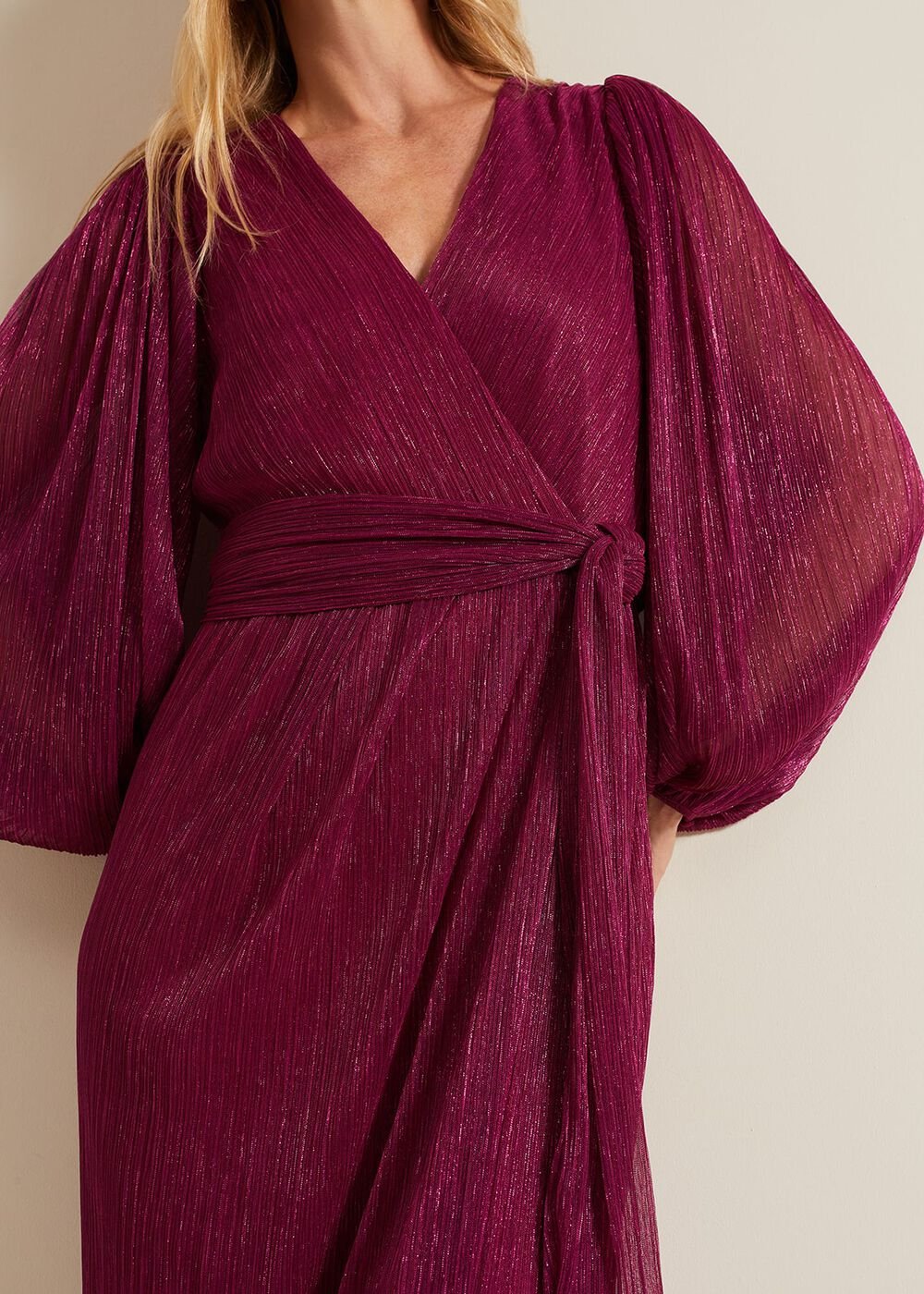 Brielle Wrap Maxi Dress Pink
