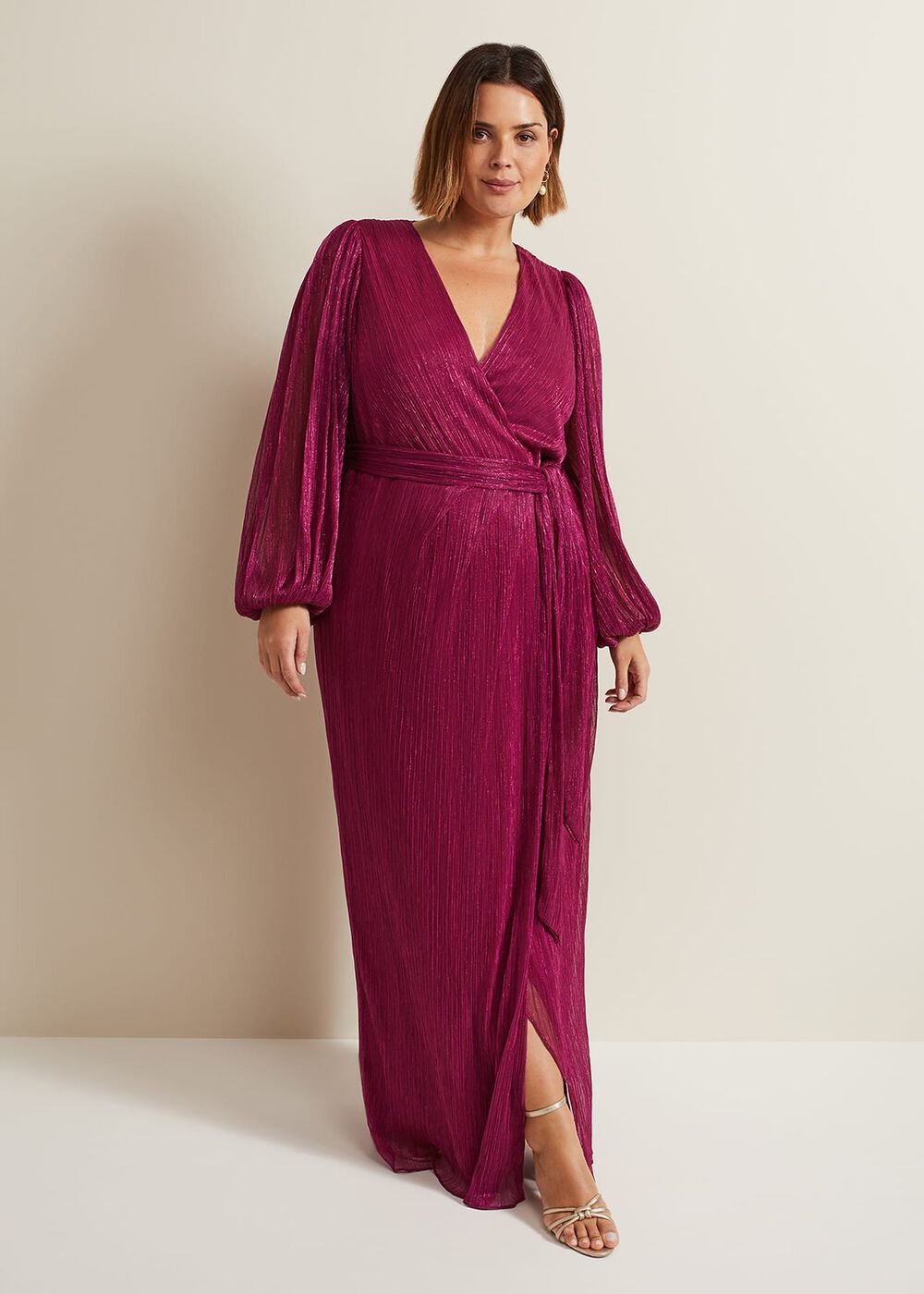 Brielle Wrap Maxi Dress Pink