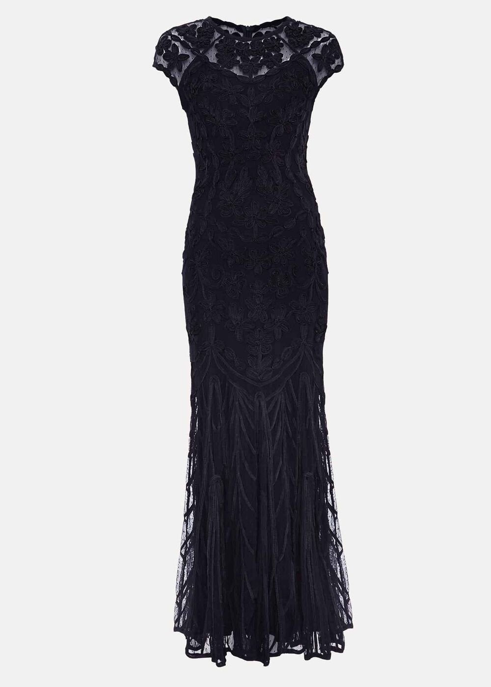 Luana Tapework Maxi Dress Navy