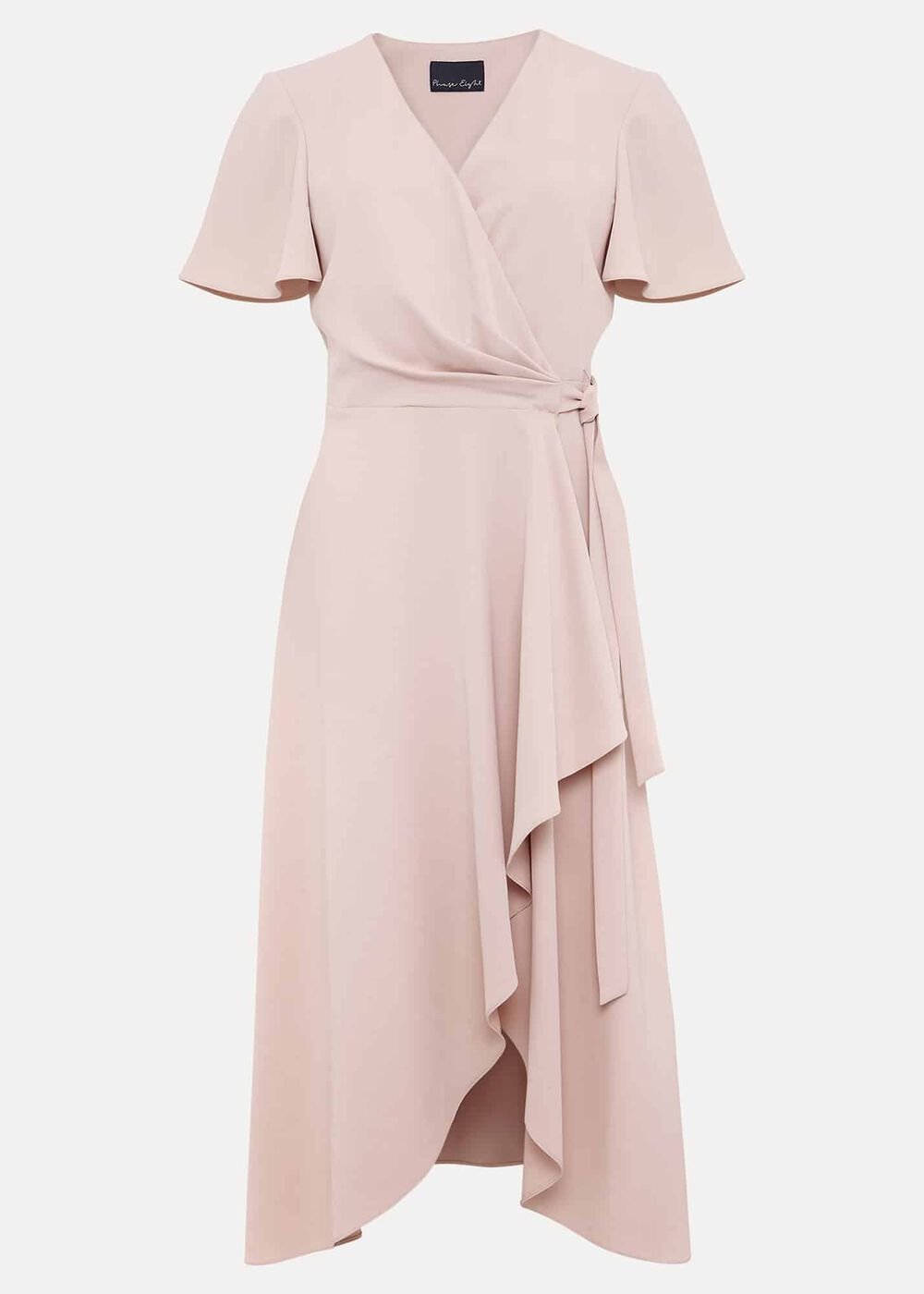 Julissa Frill Wrap Midi Dress Antique Rose