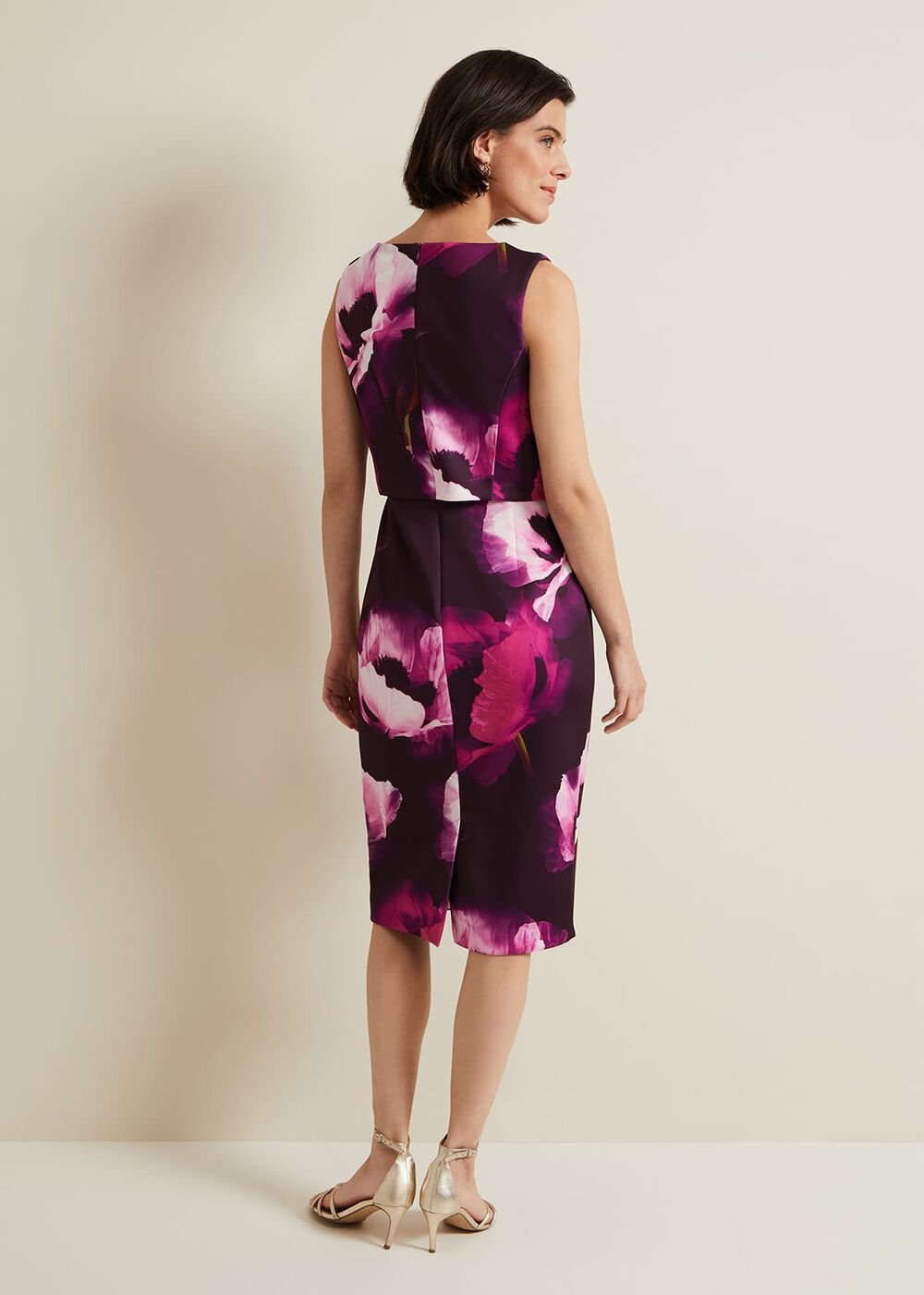 Christie Printed Scuba Midi Dress Multi-Coloured