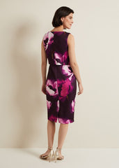 Christie Printed Scuba Midi Dress Multi-Coloured