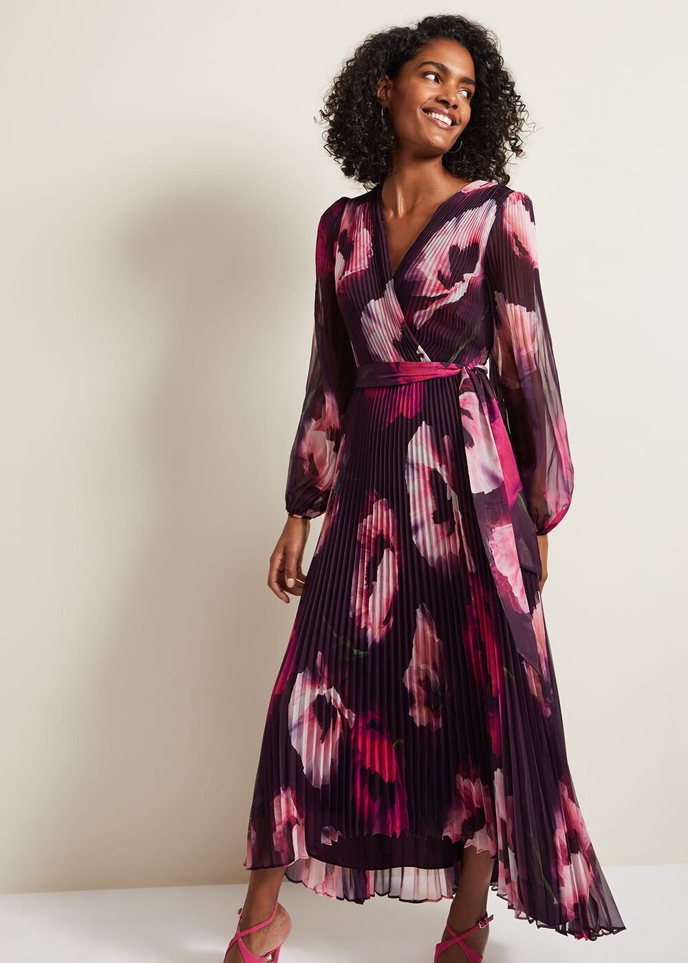 Isadora Pleated Dress Multi-Coloured