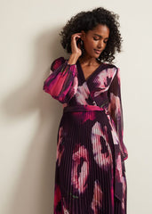 Isadora Pleated Dress Multi-Coloured