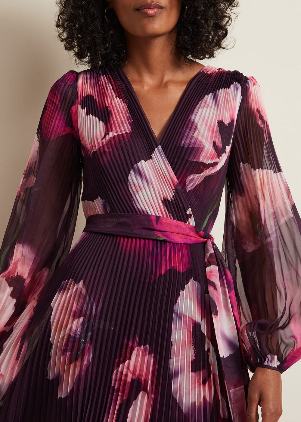Isadora Pleated Dress Multi-Coloured