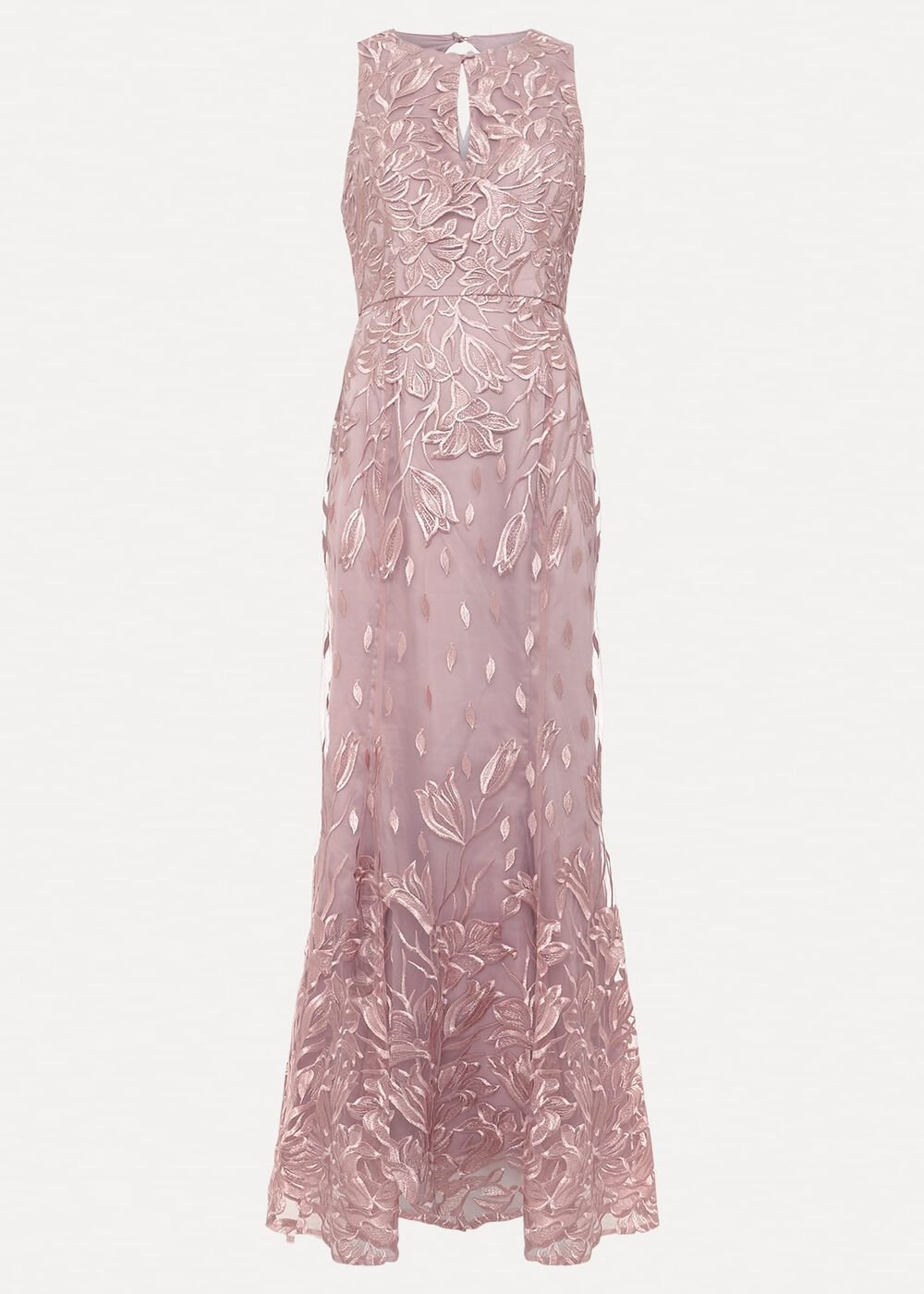 Jaclyn Embroidered Maxi Dress Pale Pink