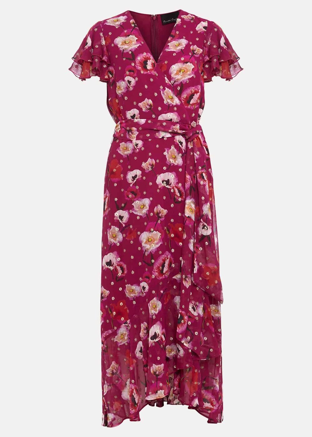 Nadine Ruffle Print Dress Multi-Coloured