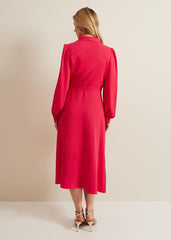 Philippa Long Sleeve Midi Dress Pink