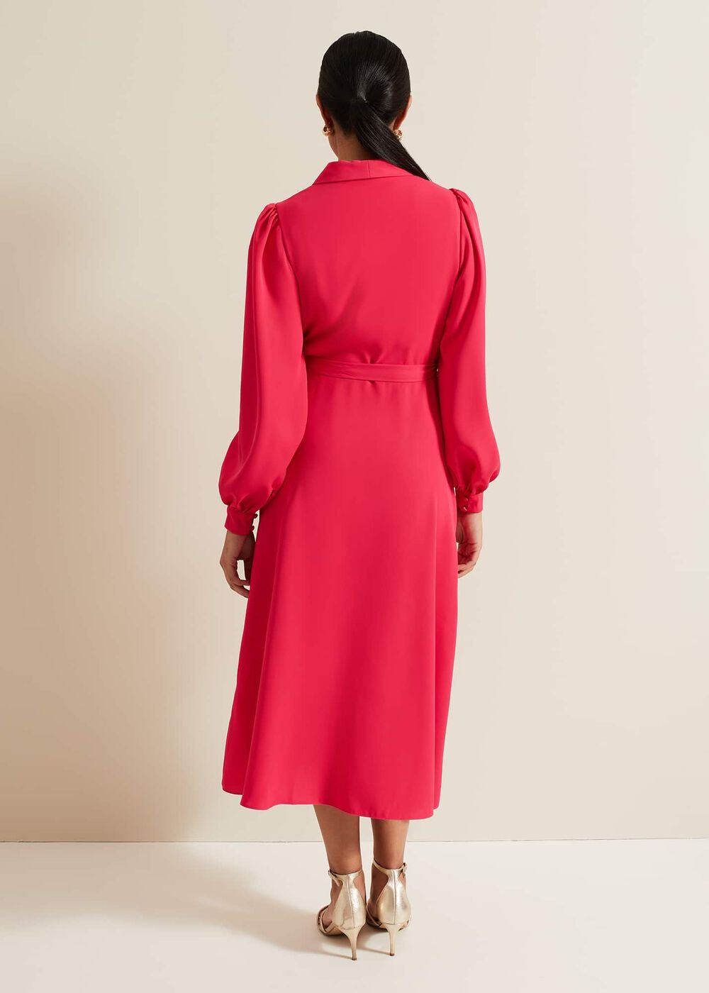 Petite Philippa Wrap Dress Pink