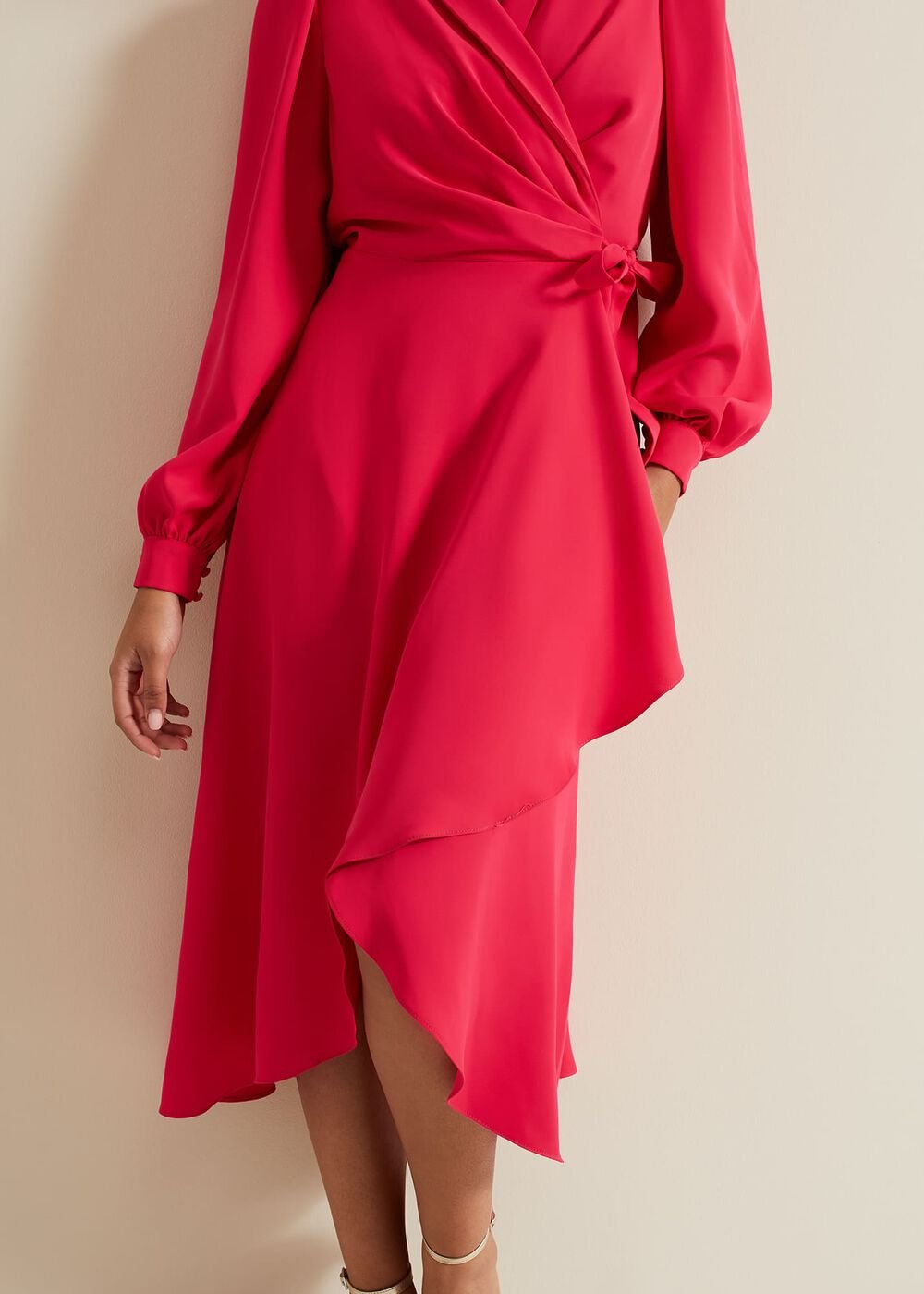 Petite Philippa Wrap Dress Pink