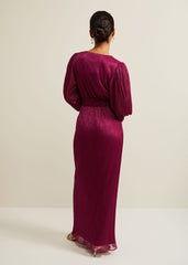 Petite Brielle Wrap Maxi Dress Pink